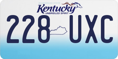 KY license plate 228UXC