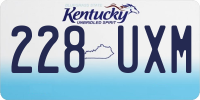 KY license plate 228UXM