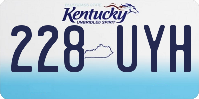 KY license plate 228UYH