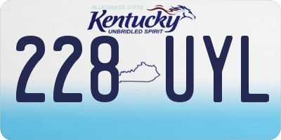 KY license plate 228UYL