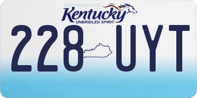 KY license plate 228UYT