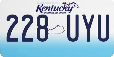 KY license plate 228UYU