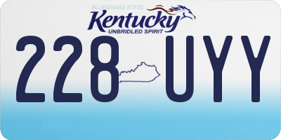 KY license plate 228UYY