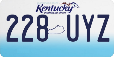 KY license plate 228UYZ