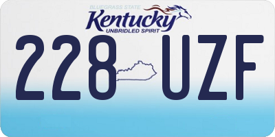 KY license plate 228UZF