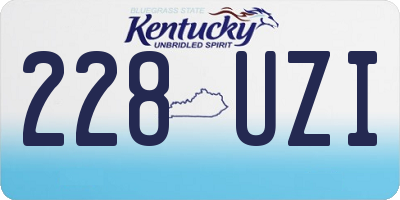 KY license plate 228UZI