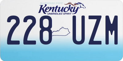 KY license plate 228UZM
