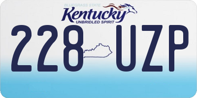 KY license plate 228UZP