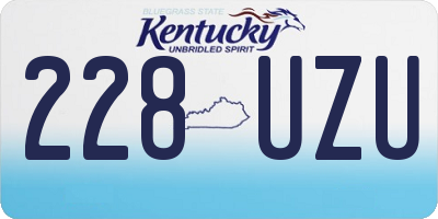 KY license plate 228UZU