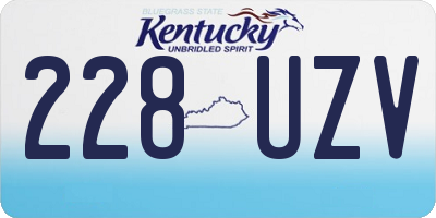 KY license plate 228UZV