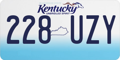 KY license plate 228UZY