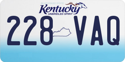 KY license plate 228VAQ