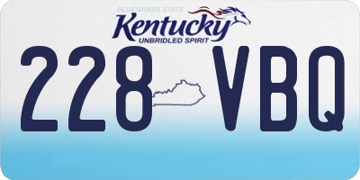KY license plate 228VBQ