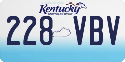 KY license plate 228VBV