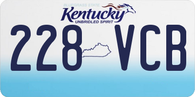 KY license plate 228VCB