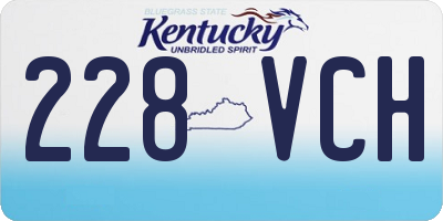 KY license plate 228VCH