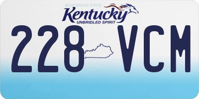 KY license plate 228VCM