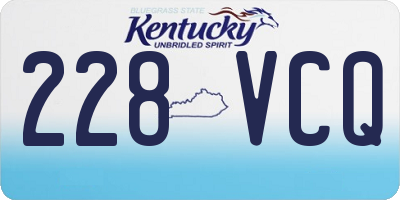 KY license plate 228VCQ