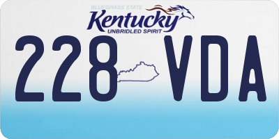 KY license plate 228VDA