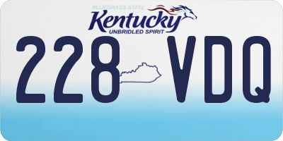 KY license plate 228VDQ