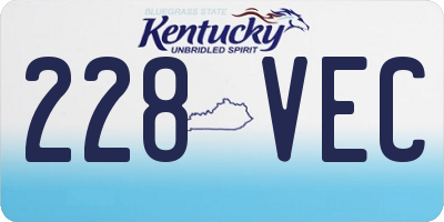 KY license plate 228VEC