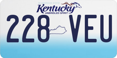 KY license plate 228VEU