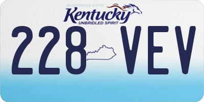 KY license plate 228VEV