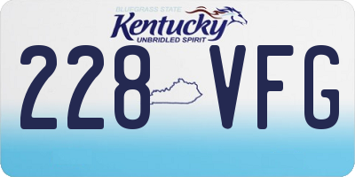 KY license plate 228VFG