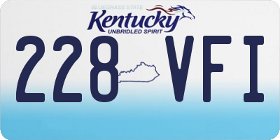 KY license plate 228VFI