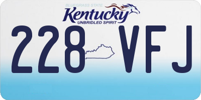 KY license plate 228VFJ