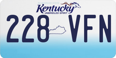 KY license plate 228VFN