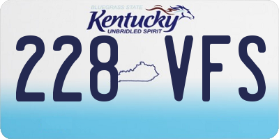 KY license plate 228VFS