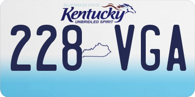 KY license plate 228VGA