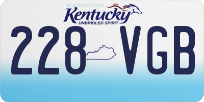 KY license plate 228VGB