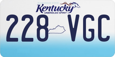 KY license plate 228VGC