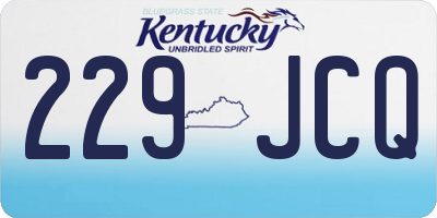 KY license plate 229JCQ