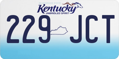 KY license plate 229JCT