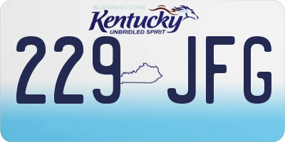 KY license plate 229JFG