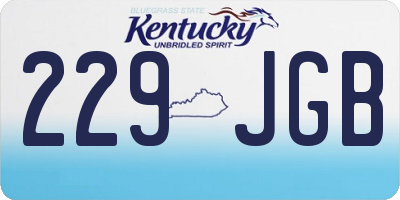 KY license plate 229JGB