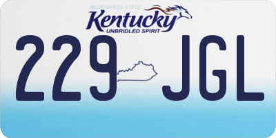 KY license plate 229JGL