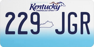 KY license plate 229JGR