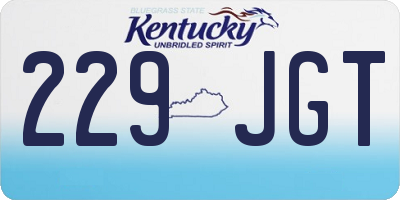 KY license plate 229JGT