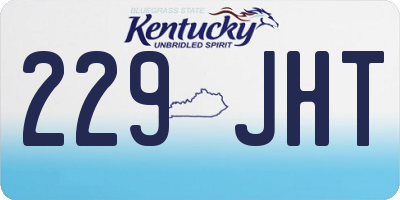 KY license plate 229JHT