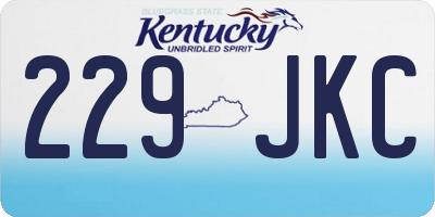 KY license plate 229JKC