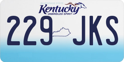 KY license plate 229JKS