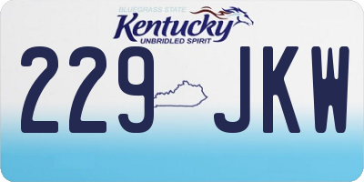 KY license plate 229JKW
