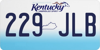 KY license plate 229JLB