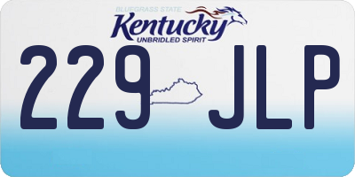 KY license plate 229JLP