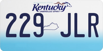 KY license plate 229JLR
