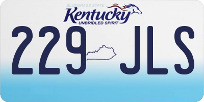 KY license plate 229JLS